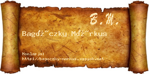 Bagóczky Márkus névjegykártya
